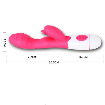 30 de Viteze G Spot USB, Dual Vibration Impermeabil Adult de Sex femeie Jucarii Erotic Rabbit vibrator anal Mașină stimulator clitoris
