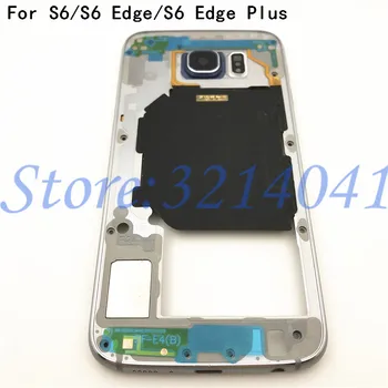 Mijlocul Cadru Ramă Șasiu Locuințe Pentru Samsung Galaxy S6, S6 Edge, S6 edge plus G920F G925F G928F Singur Dual SIM Cu Lentilă aparat de Fotografiat