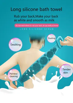 Silicon prosop de baie frecare spate exfoliere piele moarta corp masaj perie perie de baie frecare prosop curat duș