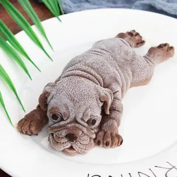 Mucegai silicon Pentru Câine Destul de Mousse de Tort 3D Shar Pei Mucegai Înghețată, Jeleu, Budinca de Explozie Cooler Fondant Instrument de Decor Consumabile