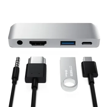 Potrivit Pentru IPad Tip C Dock Hub Usb-c Pentru Adaptor HDMI + 3.5 + Port USB 3.0 + PD Hub de Tip C Stația Hab Otg