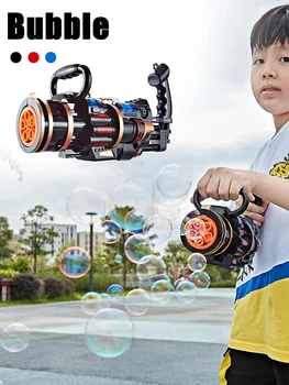 Noi Gatling Bubble Mașină Automata Balon De Jucărie Cu Șnur Bule De Apă De Vară Automate De Săpun Bule De Apă Mașină Pentru Copii