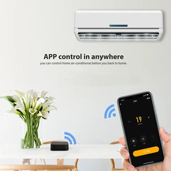 Tuya Smart wi-fi Control de la Distanță IR Cu Senzor de Temperatură Și Umiditate Pentru Aer Conditionat, TV, DVD, AC Lucra Cu Alexa de Start Google
