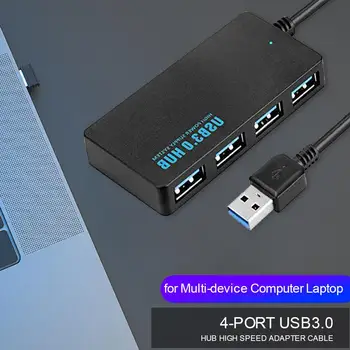 4-Port USB 3.0 Hub-uri Ultra-Subțiri Semnal Super-Viteza de 5Gbps Portabil Splitter cu Indicator luminos, Periferice de Calculator