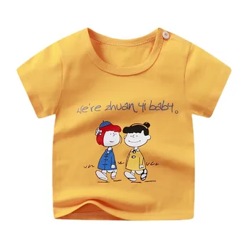 Copii cu Maneci Scurte T-Shirt Bumbac Îmbrăcăminte pentru Copii Desene animate pentru Copii Subțire Fată Băiat de Vara Noi-coreean Singur Tricou Haine