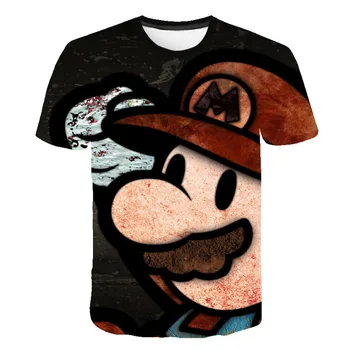 Cele mai recente Harajuku Clasic jocuri Super Mario copil Băieți și fete tricou Super Smash Bros 3D t-shirt hip hop tricou streetwear