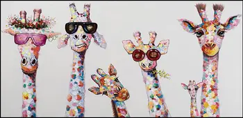 Picturi de numărul de Colorat girafa vopsea de ulei pictura de numărul digital Hotel de familie vopsea acrilică vopsea decorativa