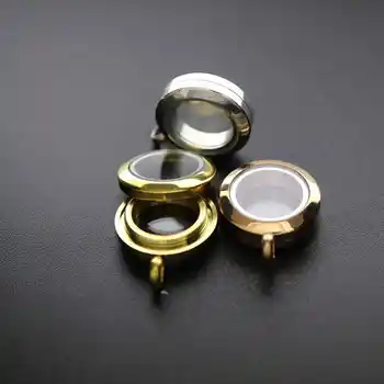 20MM din Oțel Inoxidabil Rotunde de Sticlă Medalion Placat cu Aur Rose DIY Pandantiv Charm Consumabile 1110034