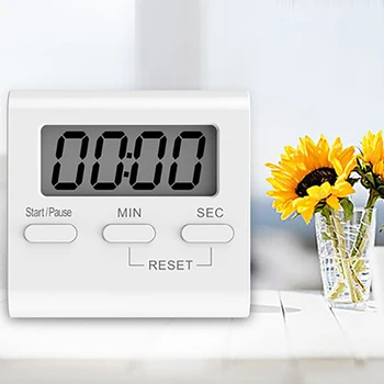 Bucătărie De Gătit De Copt Cronometru-Ceas Cu Alarmă Digital-Ecran Pătrat Somn-Cronometru