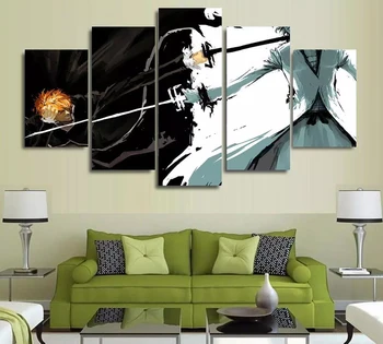 5 Bucată De Perete De Arta Canvas Poze Grim Reaper Figura Anime Postere Acasă Decor Modern Printuri Camera De Zi De Decorare Picturi