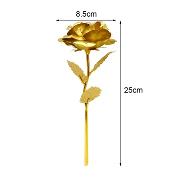 Ziua îndrăgostiților Floare Trandafir Aur de 24K Folie Floare Trandafir Placat cu Aur Rose Decorative cel Mai bun a Crescut Buchet Cadou de Ziua Mamei de Ziua