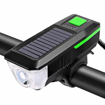 Solar USB Reîncărcabilă corn Biciclete Lumina Farurilor de Încărcare Noapte de Echitatie Orbire Mountain Bike Lanterna Echipamente de Ciclism
