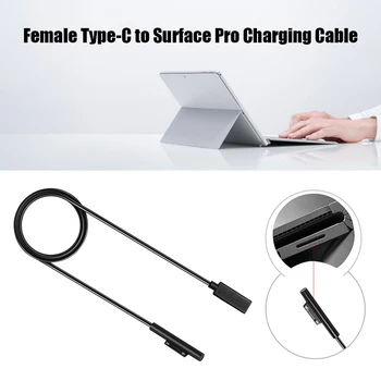 USB Type-C de sex Feminin PD Cablu de Încărcare de Tip C, Rapid de Încărcare Cablu pentru Microsoft Surface Pro 7/6/5/4/3