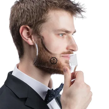2021 Fierbinte Beard Shave Perie Mustață Modelarea Șablon Duș Salon Barba Ras Razi Forma Stil Pieptene Perie De Îngrijire Instrument