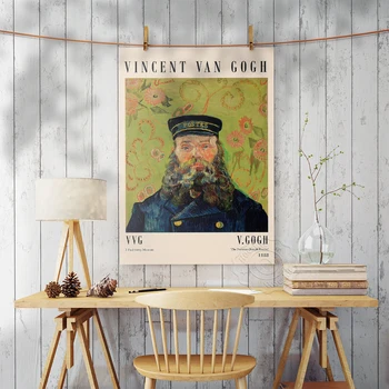 Vincent Van Gogh Impresionism Ulei Poster, Gogh Poștaș Joseph Roulin Expoziție De Printuri, Vincent Epocă Arta De Perete Decor Imagine,