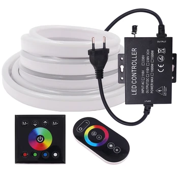 RGB Lumina de Neon 220V UE Perete Touch Dual Control Flexibil WiFi Bandă LED rezistent la apa RGB Semn de Neon Tub de Neon Șir pentru Decor