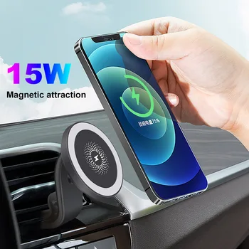 Magnetic Wireless Încărcător de Mașină montat Stand pentru iPhone 12 Mini-12 Pro Max Pentru Magsafe 15W Repede Wireless Incarcator Auto Suport de Telefon