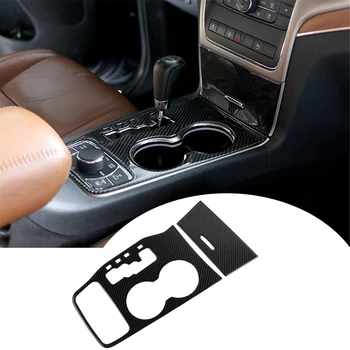 Pentru Jeep Grand Cherokee 2011 2012 2013 Accesorii de Interior Real Fibra de Carbon Consola centrala Suport pentru pahare Capacul Ornamental