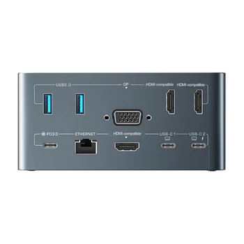 BlitzWolf BW-TH13 USB C Docking Station 18-în-1 cu M. 2 SSD Cabina cameră cu patru paturi Display SD/TF Slot pentru Card de 100W Putere Livrare