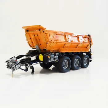 High-tech bloc trailer MOC-8830 este potrivit pentru 42054 tractor, basculante remorcă transport de asamblare jucărie baiat cadou de ziua de nastere