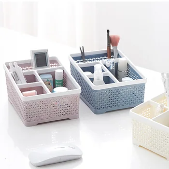 QDRR de uz Casnic cosmetice cutie de depozitare machiaj perie ruj desktop finisare birou raft birou simplă cutie de depozitare din plastic