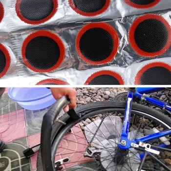 48pcs 25mm Rotund/Pătrat de Cauciuc, Anvelope de Biciclete Ciclu de Reparații Ciclism Biciclete Anvelope Anvelope Tub Interior Puncție Ciclu de Instrumente de Reparare