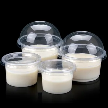 100 Set de Unică folosință Budinca de Plastic sos cani capac jeleu Castron Desert iaurt mic mini caseta de acasă petrecerea de Nunta 4/5/8/10 oz