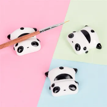 1 buc Perie de Unghii Stilou Rack Stand Ceramică Titularul Panda Drăguț Manichiura Nail Art Pensule Stilou Titularul Stand