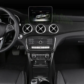 Fibra de Carbon de Culoare Mașina de Centru Consola de Aer conditionat Panou Decor ABS Pentru Mercedes Benz GLA X 156 CLA C117 2013-18 LHD