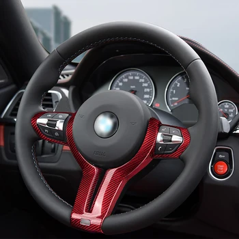 Potrivit pentru BMW M volan 1234 Seria 5 Seria X1 X2 X5 modificat 328M M3 M6 fibra de carbon volan autocolante