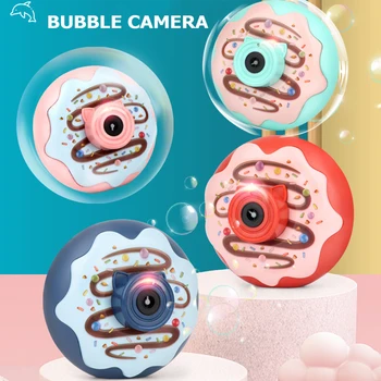 Electric Bubble Mașină Automată De Desene Animate Gogoasa Forma Bubble Blower Pentru Copii Bubble Camera Copii Bule De Săpun Suflantei