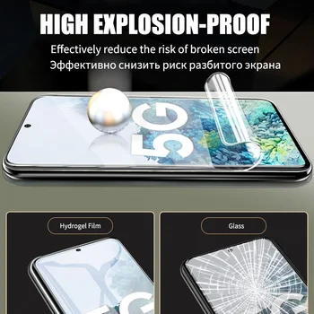 Hidrogel Film Pentru Samsung Galaxy S8 S9 S10 Plus Nota 8 9 10 S20 20 Ultra A71 A60 A50s Ecran Protector De Acoperire Cuvred Nu De Sticlă