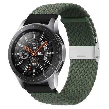 20mm 22mm Bratara Huawei Watch Lungime Reglabilă Nailon Împletite Watchband pentru Samsung Galaxy Watch Active 2 Curea de Ceas Trupa