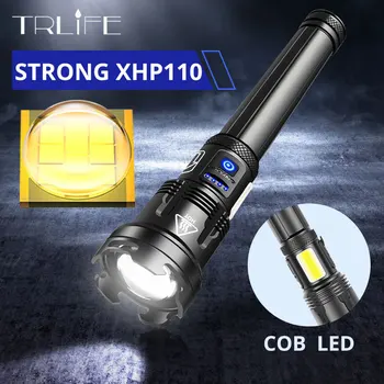 10000mAH XHP160 cel Mai Puternic LED Fashlight XHP70.2 USB Reîncărcabilă Lanterna Zoom Tactice COCEAN Rosu Waring Lumina Utilizarea 26650 18650