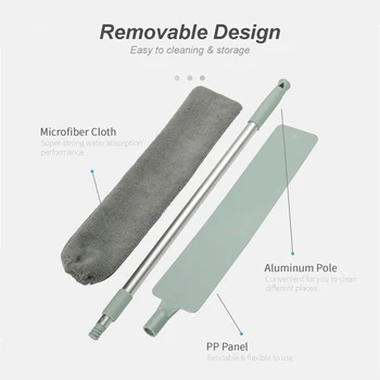 Din microfibră, Perie de Praf Lavabil Microfibra Duster cu Extensia Polul Maner Mop Flexibil Extensibil Duster Umed sau Uscat