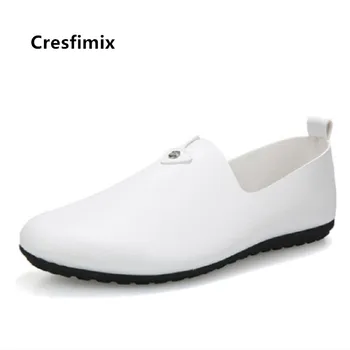 Cresfimix Modei Masculine Alb Greutate de Lumină Slip on Mocasini Barbat Casual, de Înaltă Calitate, Pantofi de Primăvară Pantofi Rece Zapatos Hombre B5127