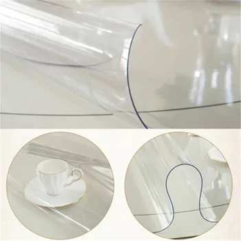 PVC Impermeabil față de Masă față de Masă Rotundă Masă Capac Transparent Bucatarie Model de Petrol față de Masă de Sticlă Cârpă Moale de 1,5 mm Mat