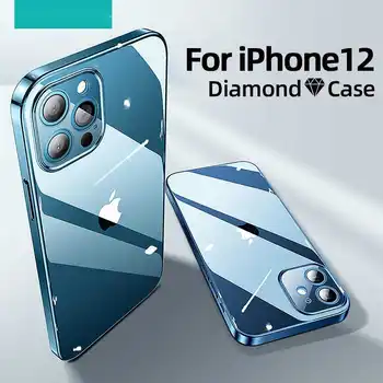 Joyroom Clar de Caz Pentru iPhone 12 11 Pro Max PC+TPU rezistent la Șocuri Complet Capacul de Protecție a Lentilei Pentru iPhone 12mini Caz Transparente