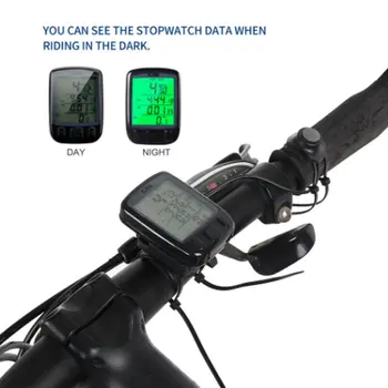 Rezistent La Apa De Calculator Pentru Biciclete Sport Senzori Luminos Engleză Cu Fir De Echipamente De Ciclism Biciclete De Viteză Metru Cronometru Cronometru Sport