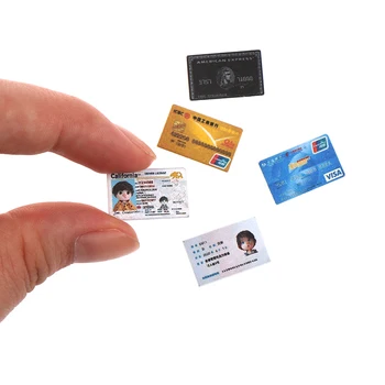 1 buc 1:12 casă de Păpuși în Miniatură Mini Certificate de IDENTITATE Card Bancar Accesorii Jucarii de Joaca Papusa Accesorii