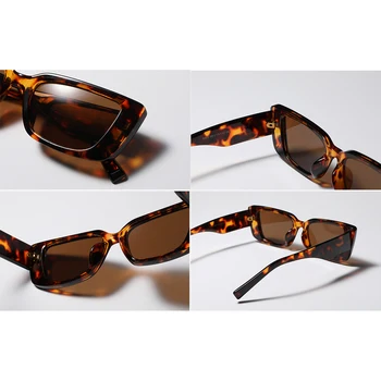 Kachawoo leopard dreptunghi ochelari de soare moda de sex masculin de sex feminin de ochelari de vedere stil simplu maro negru Vara decor cald vanzare ieftine