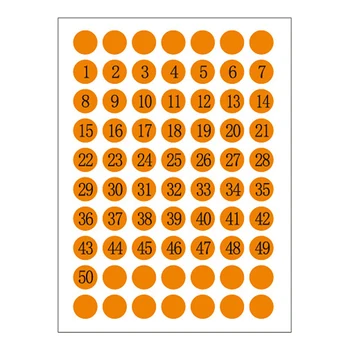 12PCS/lot Numerotate Autocolant 1-50 Secvențială Mici de 1cm Cerc Rotund, Eticheta cu Numărul de mandate Consecutive Pentru Petrecerea Cadou
