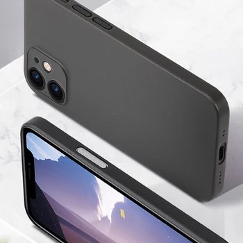 TPU Telefon Plastic Înapoi Caz Ultra Subțire Telefon Acopere Dovada de Praf Mată Mobile Shell pentru iPhone 12