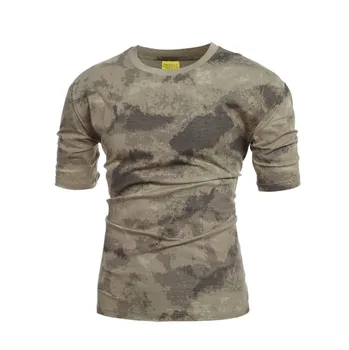 Ușă afară tactice Militare de Camuflaj T Shirt Mens Respirabil iute Uscat US Army Combat topuri tricouri maneca scurta camuflaj bărbat T-shirt