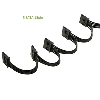 4Pin 1 la 5 IDE SATA 15Pin Hard Disk de Alimentare Splitter Cablu Cablu pentru PC
