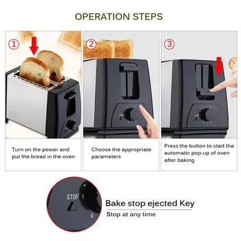 110V-220V Automate Încălzire Rapidă Pâine Prăjitor de pâine, Mașină de Sandwich Maker Toast Multifunctional mic Dejun Aparat de uz Casnic Breakfas