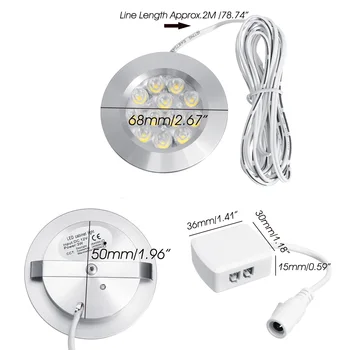 Reflector LED 3W Rotund Plafon Încastrat tip Downlight LED 12V Lampă de Perete Pentru RULOTA Rulota Caravana Barca
