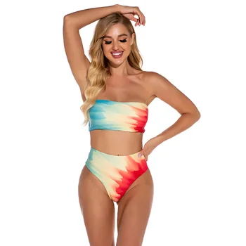 Vara Tub Top Cross Lega Bikini Femei Split Set De Costume De Baie Push Up Costume De Baie Femei 2021 Noi De Înot Piscina Plaja Costume De Baie