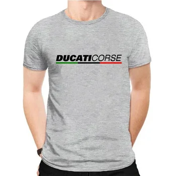 Ducati Corse Vara cu Maneci Scurte Thentaii tricou Bumbac Sport pentru Bărbați T-hentaii tricouri Gât Tee tricou hentaii