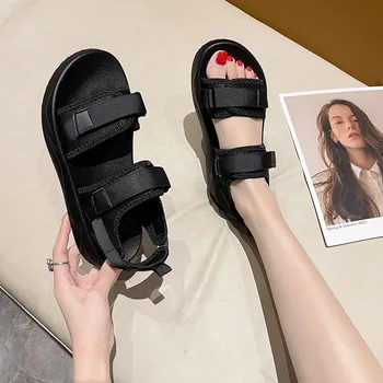 Femei sandale casual student sandale de vară 2021 nou stil European și American pantofi de plaja Velcro pantofi platforma